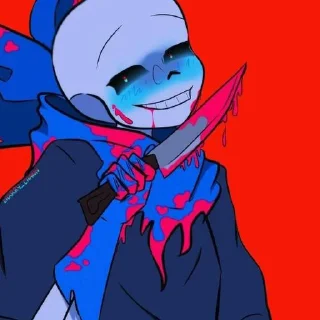 Стикер Yandere Blueberry by : @stickers_undertale - 0