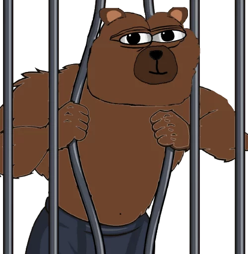 Стикер ?️o?️o the Bear [@nazbolnow] - 4