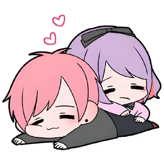 Стикер Больная парочка @Nyasticks - 7