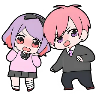 Стикер Больная парочка @Nyasticks - 8