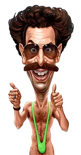 Стикер Borat @stickersb2b - 4