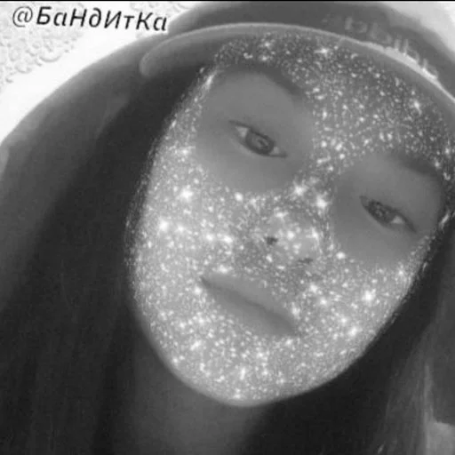 human face girl black and white