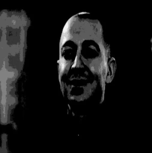 black and white human face black