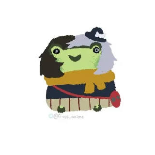 Стикер Бсд жабки| автор артов: @frogs_anime| @Stickers - 1