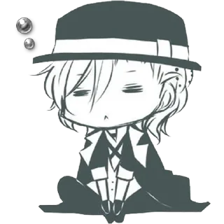 Sticker Bsd kawaii pack @jack_ripper1 - 3