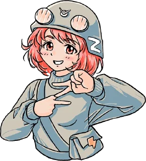 Стикер Buhanochka-chan (@ru2ch) - 1