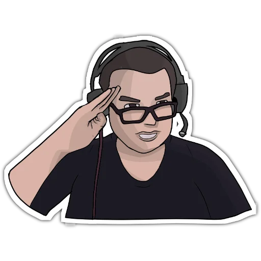 человеческое лицо очки эскиз