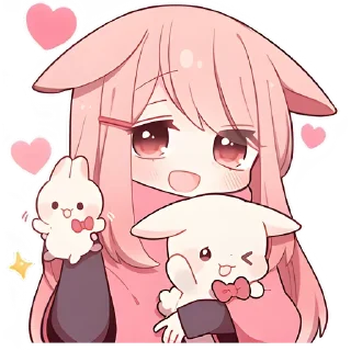 Sticker Neko Bunny - 8