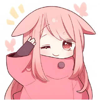 Sticker Neko Bunny - 0