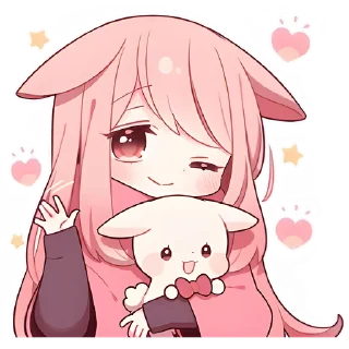 Sticker Neko Bunny - 1
