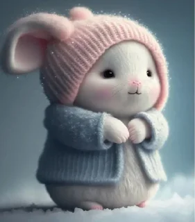 Sticker Bunny cute - 3