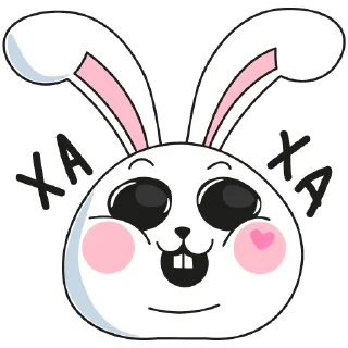 Стикер Зайка псих @gsom_gsom - 4