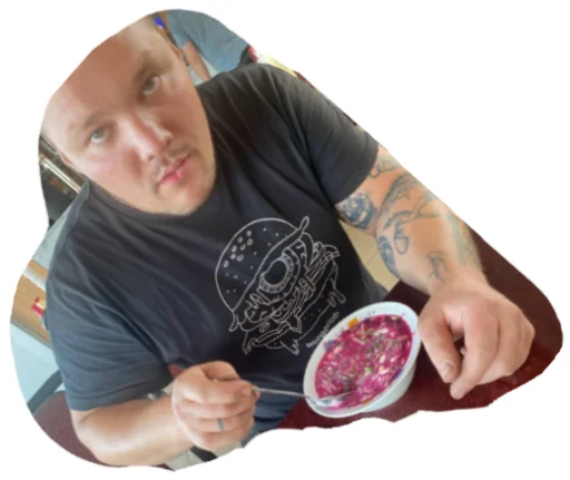 person human face clothing