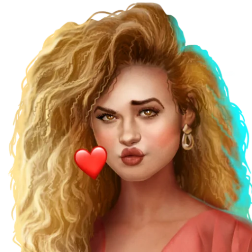 hairpiece human face lipstick