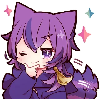 Sticker Чеширский котёнок @Nyasticks - 4