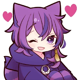 Sticker Чеширский котёнок @Nyasticks - 1