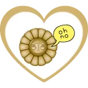 Sticker Colored hearts - 8