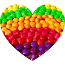 Sticker Colored hearts - 6