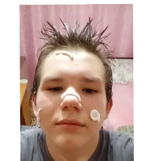 Стикер Чел на фоне чей-то хаты - 3