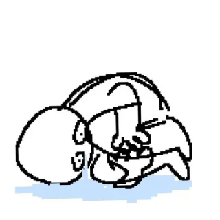 Sticker Человечки белые человечки - 9