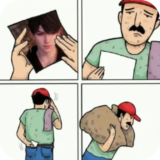 human face cartoon clothing