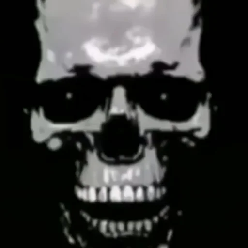 череп кость чёрный