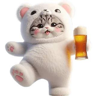 Стикер Белые мишки @Nyasticks - 8