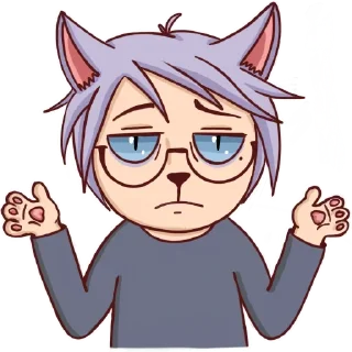 Стикер Cat boy for you @stickersb2b - 0