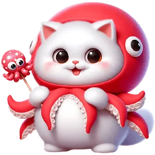 Sticker Кот-кальмар @Nyasticks - 6