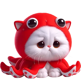 Sticker Кот-кальмар @Nyasticks - 7