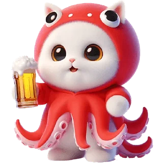 Sticker Кот-кальмар @Nyasticks - 2