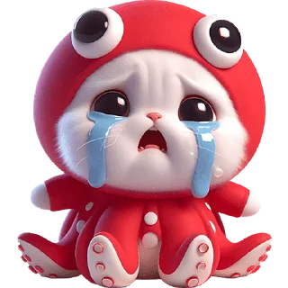 Sticker Кот-кальмар @Nyasticks - 8