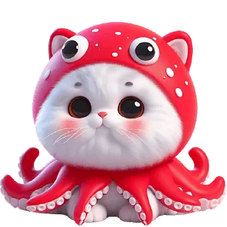 Sticker Кот-кальмар @Nyasticks - 10