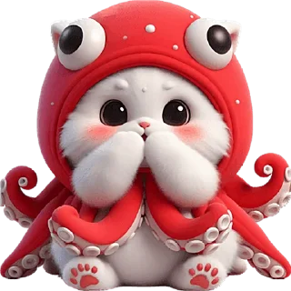 Sticker Кот-кальмар @Nyasticks - 1