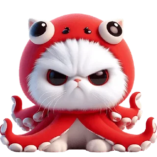 Sticker Кот-кальмар @Nyasticks - 5