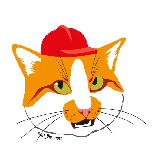 Стикер Cat The Most - 2