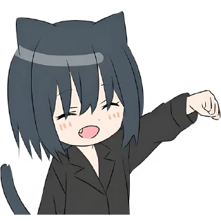 Sticker Кошечка-тян @Nyasticks - 1