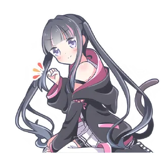 Стикер Худи-кошка @Nyasticks - 2