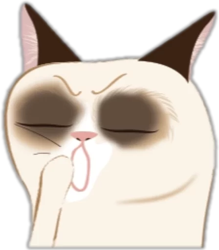 Sticker Catinabadmood - 1