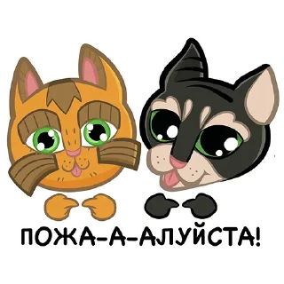 Sticker Коты казанские Алабрыс и Мырау батыр от @milliardtatar - 2