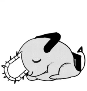 Стикер человек сhainsaw - 7