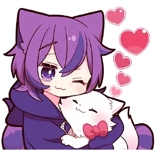 Стикер Чеширский котёнок 2 @Nyasticks - 5