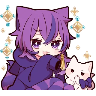 Стикер Чеширский котёнок 2 @Nyasticks - 7