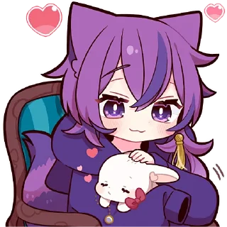 Стикер Чеширский котёнок 2 @Nyasticks - 4