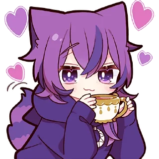 Стикер Чеширский котёнок 2 @Nyasticks - 3