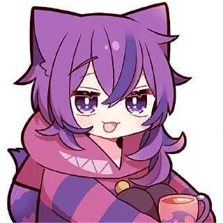 Стикер Чеширский котёнок 2 @Nyasticks - 10