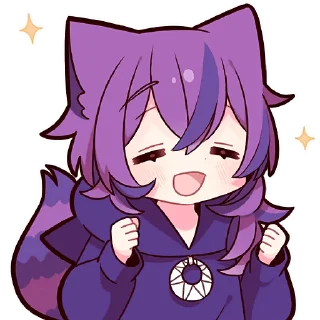 Стикер Чеширский котёнок 2 @Nyasticks - 2