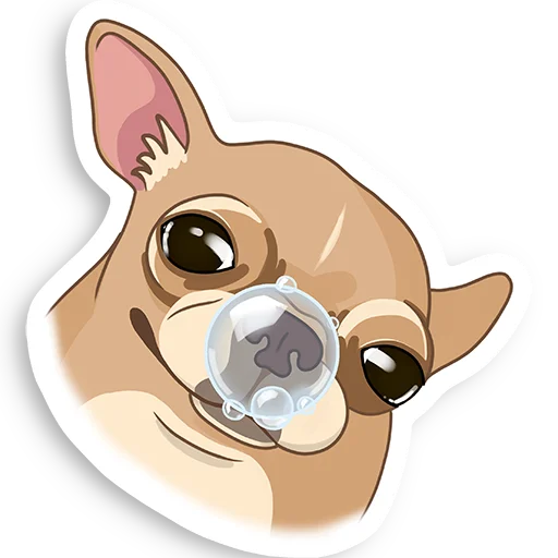 Sticker Chihuahua_bulochka - 1