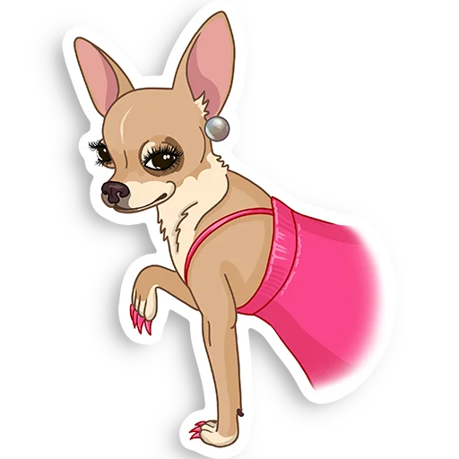 Sticker Chihuahua_bulochka - 1