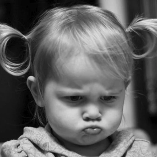 ребёнок черно-белый человеческое лицо